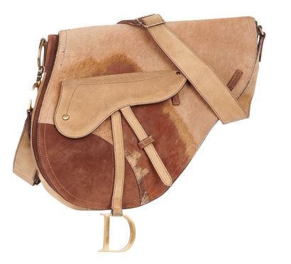 Vintage Large Saddle Bag, front view